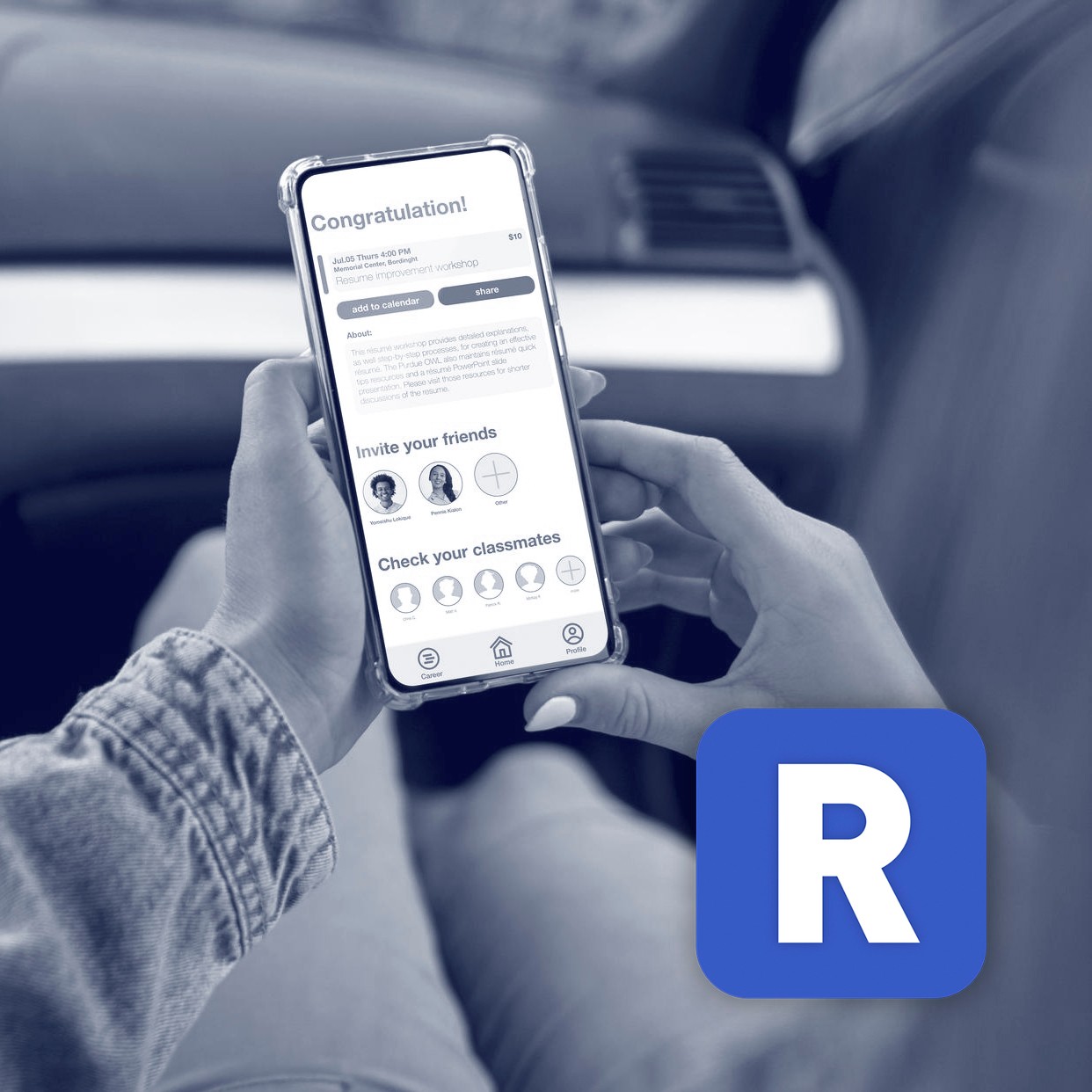 Logo design for the brand Redo on green gradient background